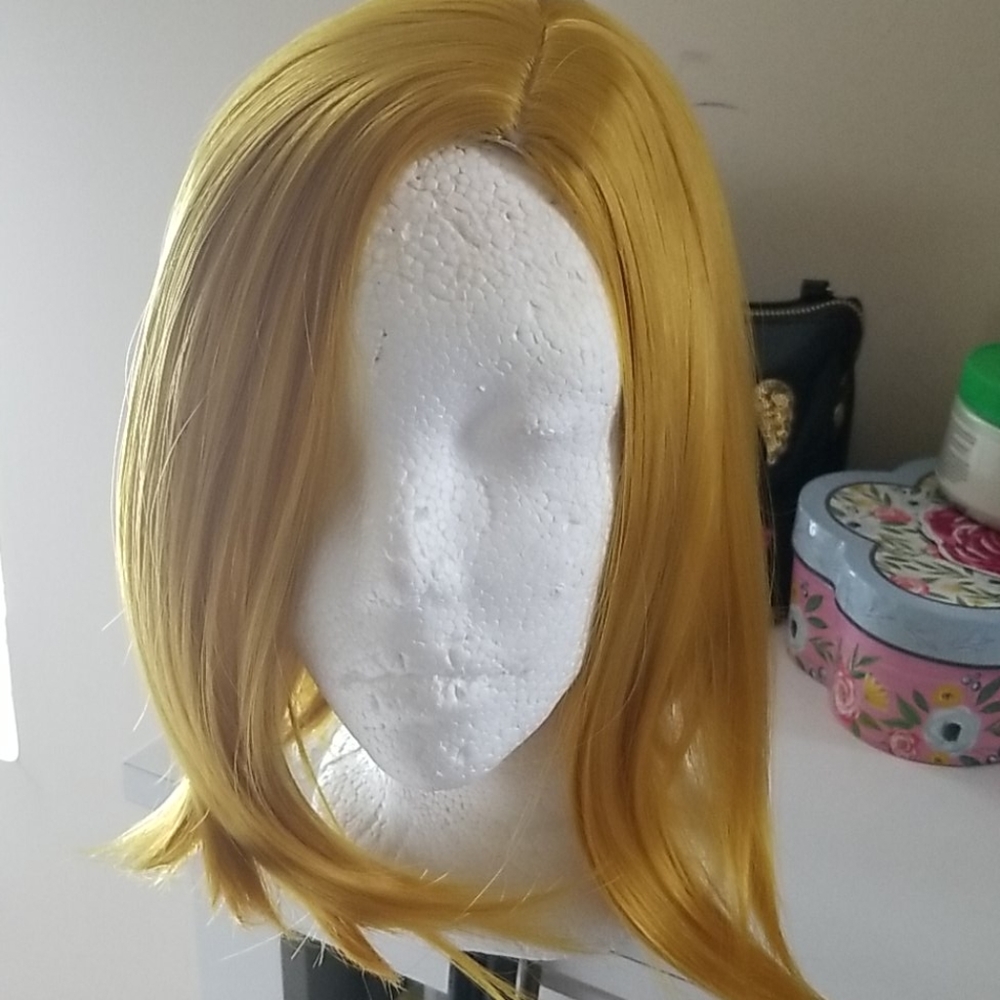 Yellow blonde costume wig